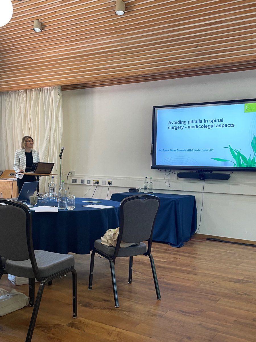 Victoria Oliver (@voliver123) on Twitter photo It was great listening to <a href="/alex_dabek/">Alex Dabek</a> <a href="/BoltBurdonKemp/">Bolt Burdon Kemp</a>
speaking to #SSSCI about avoiding pitfalls in spinal surgery - a medico-legal approach. It was great listening to <a href="/alex_dabek/">Alex Dabek</a> <a href="/BoltBurdonKemp/">Bolt Burdon Kemp</a>
speaking to #SSSCI about avoiding pitfalls in spinal surgery - a medico-legal approach.
