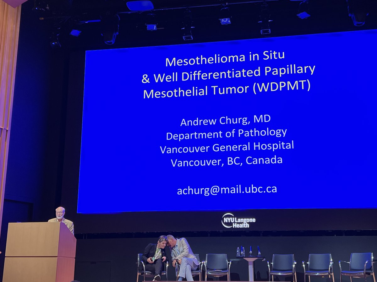PulmPathSoc's tweet image. Next up is “Mesothelioma in Situ and WD Papillary Mesothelial Tumors: Where Are We Now?” presented by Dr. Andrew Churg