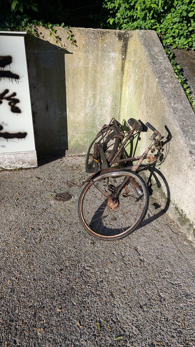 SandersDW's tweet photo. @Gemeente_Zwolle @ROVA Aan t Splijtlofpad staan gedumpte fietsen. 1 uit water gevist en ligt bij de tunnel, 2 andere tegen een schutting gezet. Was al eerder melding over gedaan. Maar kunnen jullie die afvoeren voordat ze weer in water belanden #zwolle https://t.co/wqibd1kkBX