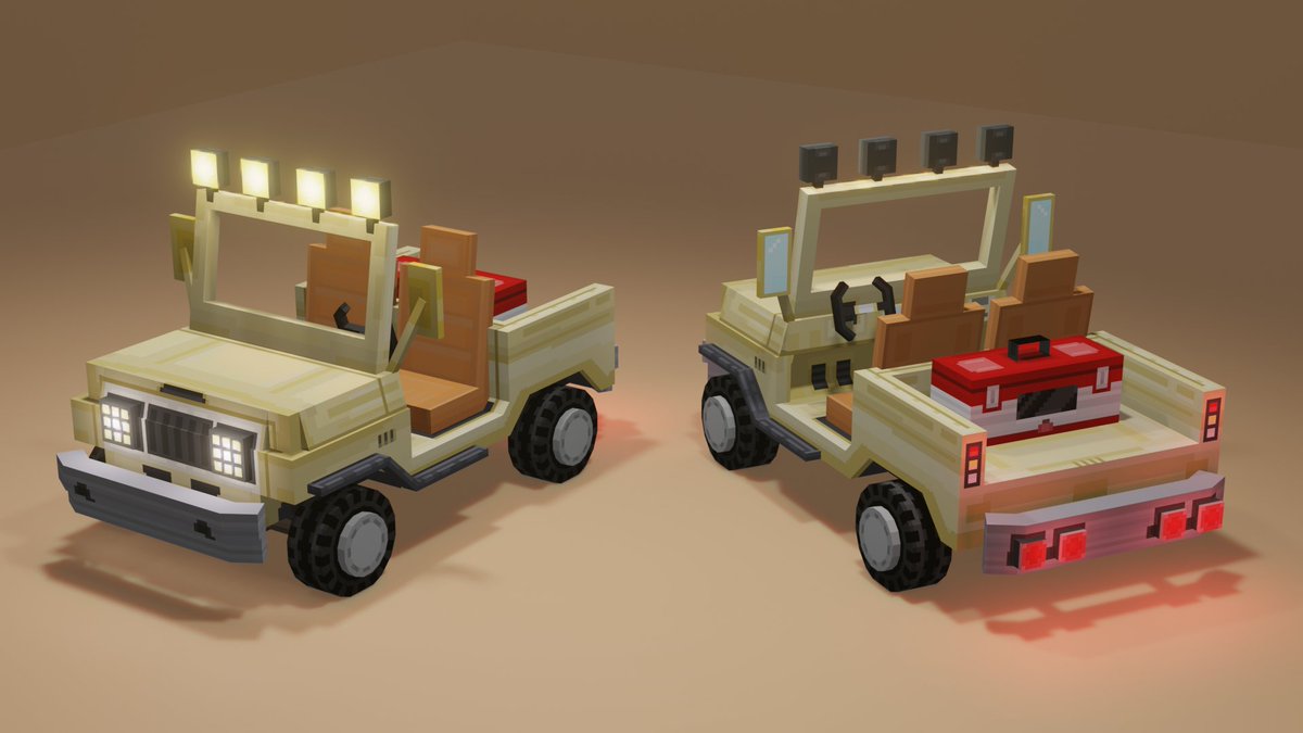 koemcrete's tweet photo. Another thing i've made recently. A smol jeep with a toolbox 🔨⛏️
#minecraft
#blockbench https://t.co/OCURDaMx9g