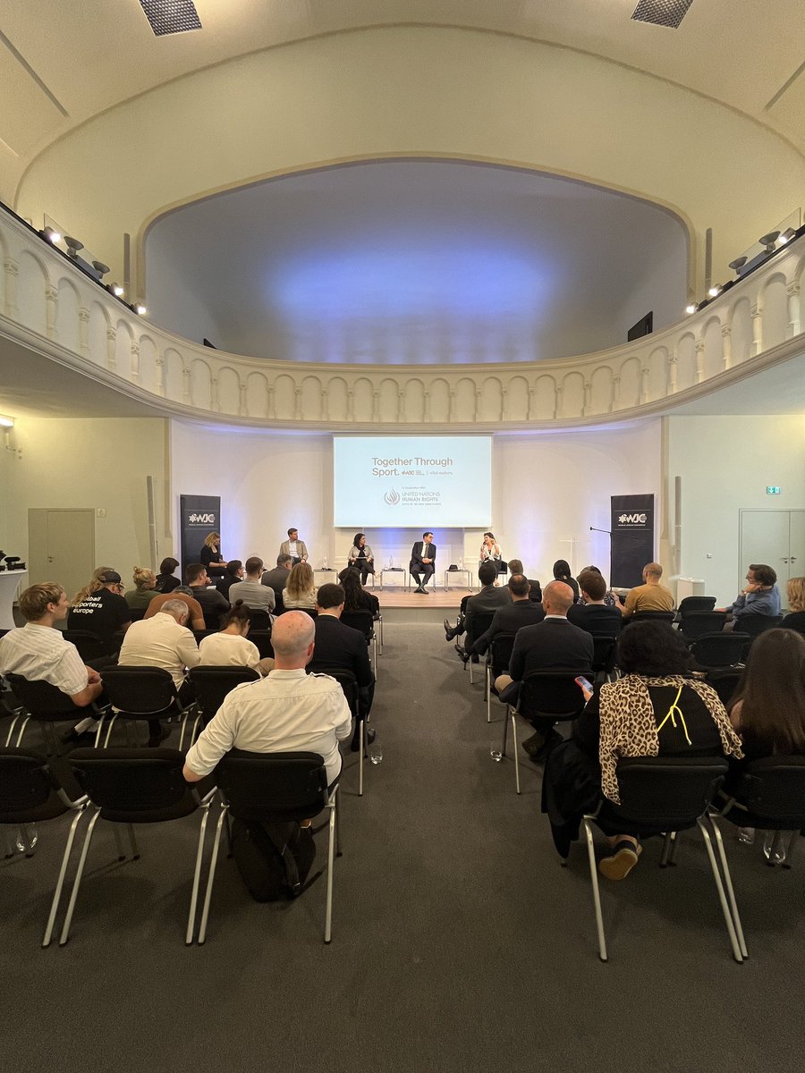Julian Rieck (@jumori95) on Twitter photo Penal discussion “Football and Remembrance. Learning From the Past to Strengthen Our Future Through Sports” with <a href="/NazilaGhanea/">UNSR on freedom of religion or belief</a>, <a href="/PavelBrunssen/">Pavel Brunssen</a> <a href="/alexgoldberg_eu/">Rabbi Alex Goldberg</a> and Vanessa Rau.
#fussballunderinnerung #footballandremembrance #EURo2024 #fightantisemitism #neveragainisnow Penal discussion “Football and Remembrance. Learning From the Past to Strengthen Our Future Through Sports” with <a href="/NazilaGhanea/">UNSR on freedom of religion or belief</a>, <a href="/PavelBrunssen/">Pavel Brunssen</a> <a href="/alexgoldberg_eu/">Rabbi Alex Goldberg</a> and Vanessa Rau.
#fussballunderinnerung #footballandremembrance #EURo2024 #fightantisemitism #neveragainisnow