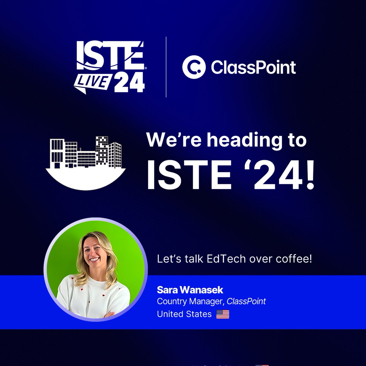 ClassPointIo's tweet image. We’re excited to be attending #ISTELive &apos;24! 🌟 

Our team member, Sara, will be at @ISTEofficial to discuss AI in education. If you&apos;re attending, let’s chat over coffee – our treat! ☕️ 

DM us to schedule a meet-up. 💌