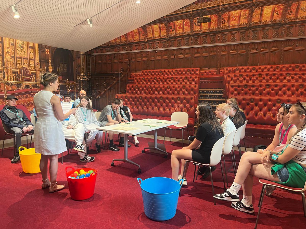 Final stop on our London trip was a visit to Parliament - a walk through tour of the House of Lords and House of Commons followed by a chance to have our very own debates! <a href="/UKParlEducation/">UK Parliament Education</a>