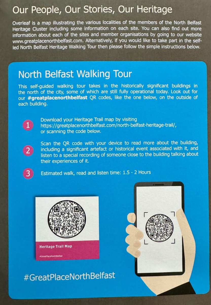 Launch of “Re-creating A Great Place"  <a href="/theduncairn/">Duncairn Arts</a> today. Funded by <a href="/cliftonbelfast/">Clifton House Belfast</a> and <a href="/HeritageFundNI/">The National Lottery Heritage Fund NI</a> this project showcases the scale and diversity of the heritage of North Belfast. Well done to everyone involved today <a href="/GreatplaceB/">Great Place North Belfast</a> for their hard work. And you can walk it!