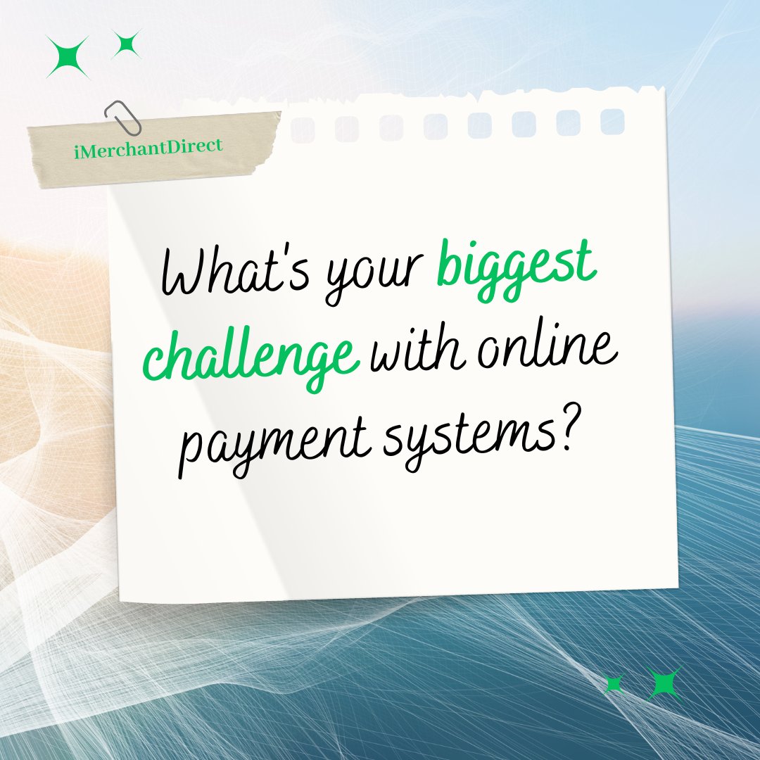 iMDpay's tweet image. 🤔 What&apos;s your biggest challenge with online payment systems? 

Share your experiences and let&apos;s discuss the best solutions for seamless transactions! 

#BusinessTalk #eCommerceChallenges