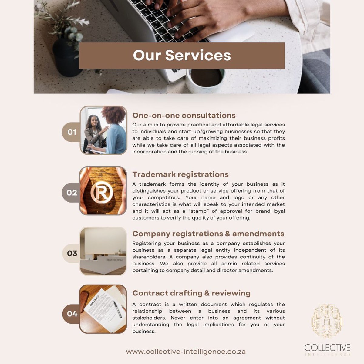 _Cointelligence's tweet image. Collective Intelligence Legal Consultants provides comprehensive legal services to businesses. To find out more about our service offering email info@collective-intelligence.co.za or visit our website on collective-intelligence.co.za