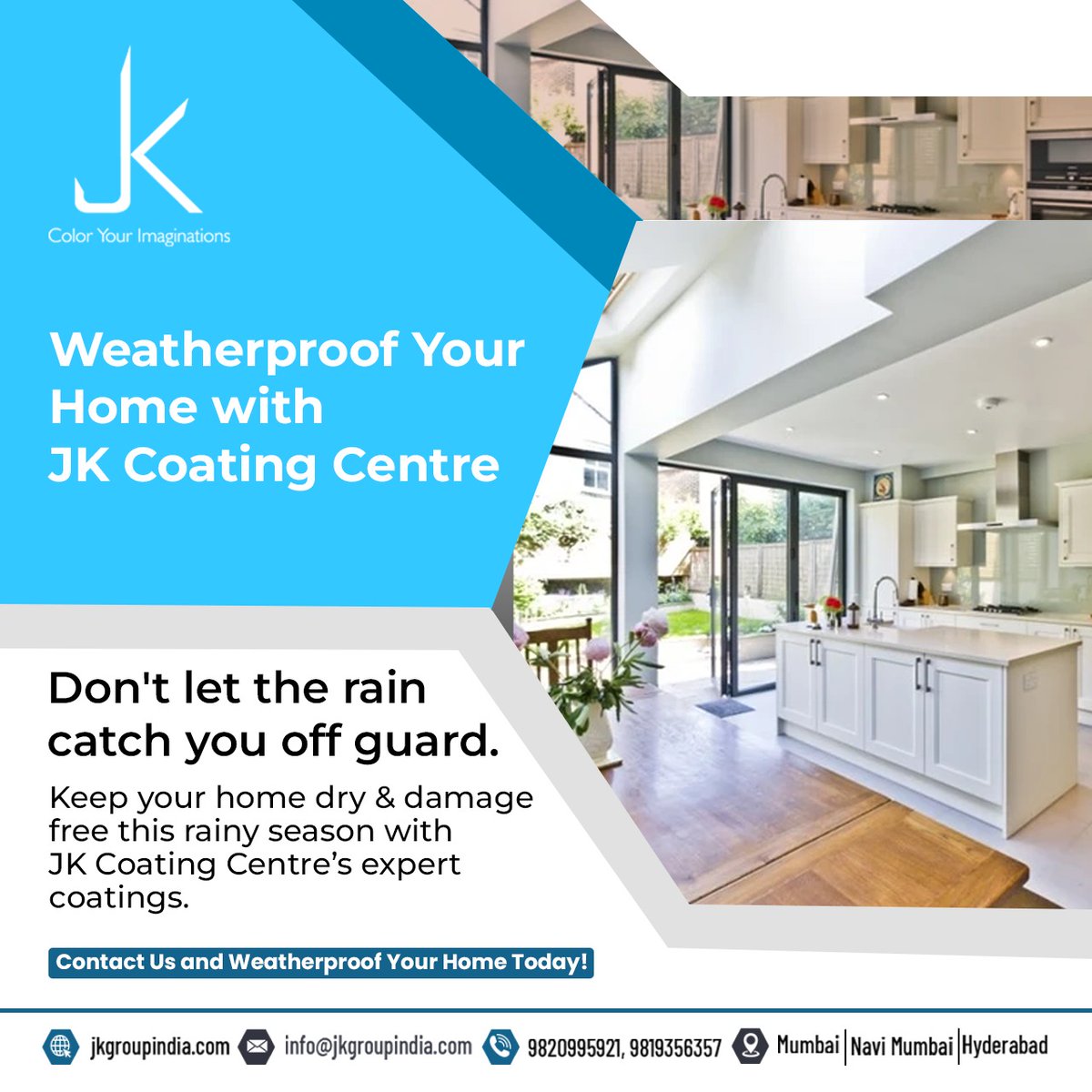 jkcoatingcentre's tweet image. Shield your home from rain and ensure lasting protection with JK Coating Centre’s advanced coating solutions. 

For more details: Visit us at: jkgroupindia.com

📞 9820995921, 9819356357

#JKCoatingCentre #HomeProtection #RainShield #Weatherproofing #ProtectYourHome