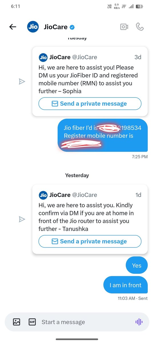 BlasterMg's tweet photo. How can jio be such a cheap company do one thing if you cat do anything plz refund all the amount to me each and every single rupees bcz you can't fix anything @JioCare @reliancejio https://t.co/CwFg5Vv4BW