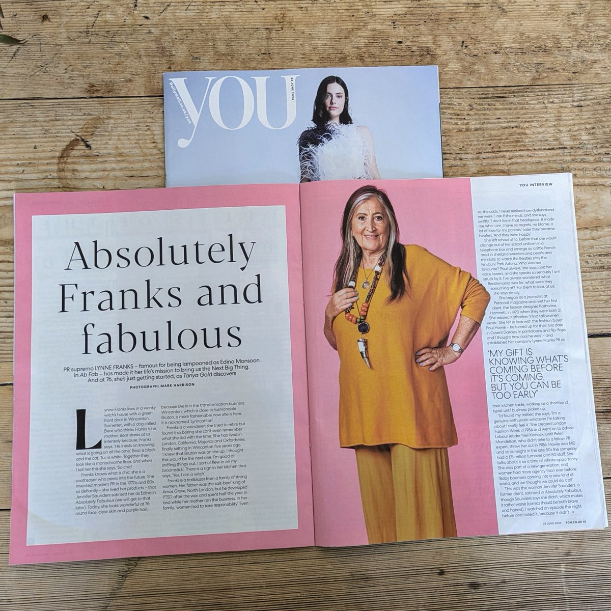 Fantastic article in YOU Magazine this week on my AB Fab past and my SEED present. It's official, I'm now a witch in print! Thank you so much Tanya Gold &amp; Lindsay Frankel @youmagazine. Perfect timing with this Solstice Full Moon weekend.
