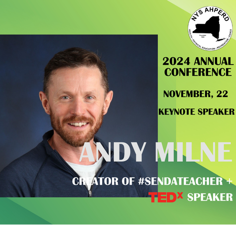 NYSAHPERD's tweet photo. 🔊Introducing our annual conference keynote, Andy Milne!
You won't want to miss this! November 22, 2024
@Carmelhealth
#tedx #healtheducation #slowchathealth https://t.co/Ux6FpERk2x