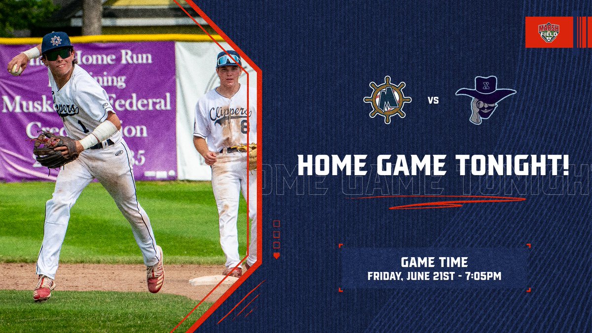 Muskegon Clippers (@muskegonclipper) on Twitter photo Clips are back home at Marsh Field tonight for game 1 of the 3 game series against the Xenia Scouts! Gates open at 6pm, first pitch set for 7:05pm!
#clipsarehot
<a href="/GLSCL/">GLSCL Baseball</a>
<a href="/xeniascouts/">Xenia Scouts</a> Clips are back home at Marsh Field tonight for game 1 of the 3 game series against the Xenia Scouts! Gates open at 6pm, first pitch set for 7:05pm!
#clipsarehot
<a href="/GLSCL/">GLSCL Baseball</a>
<a href="/xeniascouts/">Xenia Scouts</a>