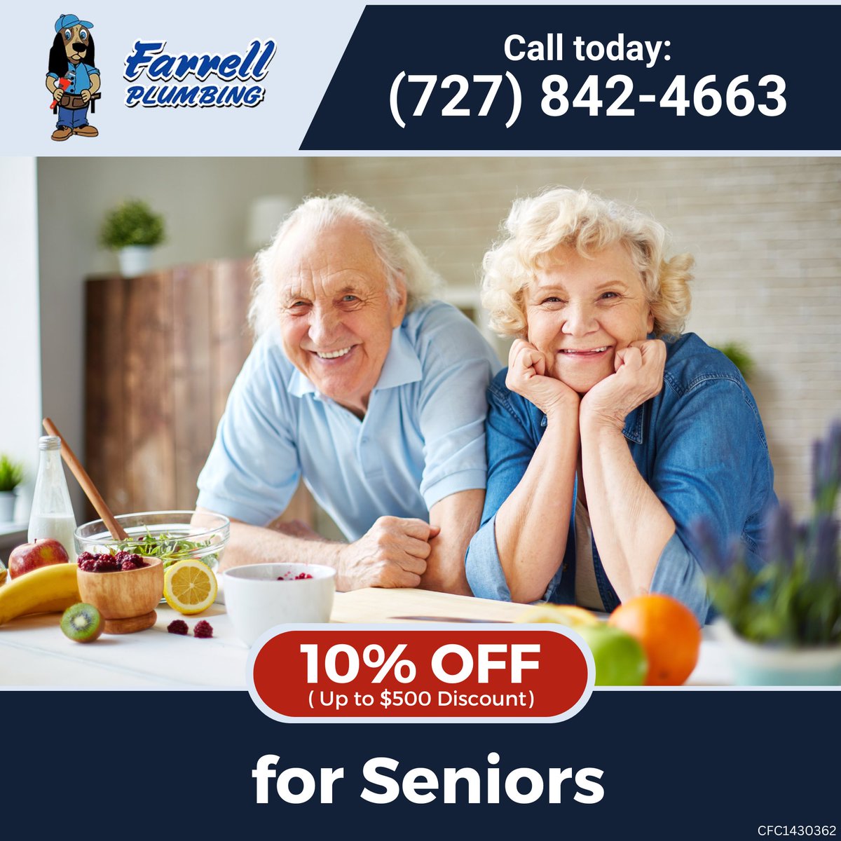 GoTeamFarrell's tweet image. Get 10% OFF (Up to $500) for Seniors. Use code: FP-SENIORS10-SM.

Hey there, seniors! At Farrell Plumbing, we appreciate you! Enjoy a special treat with a 10% discount on any plumbing service, saving you up to $500, right here in Port Richey, FL, and nearby...