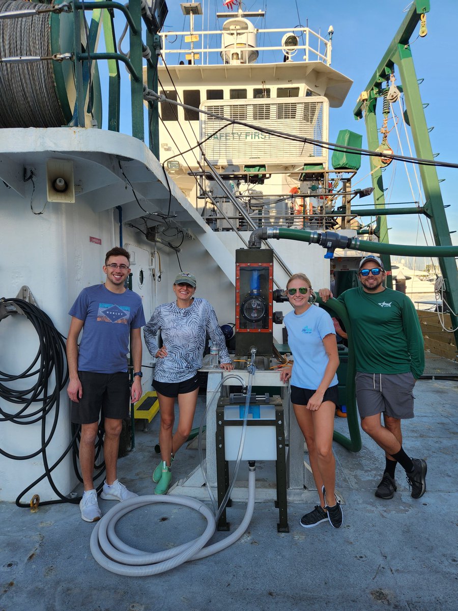 FishEcologyLab's tweet image. The Weatherbird II headed offshore this morning for a 12-day cruise to collect fish eggs across the broad West Florida Shelf using a Continuous Fish Egg Sampler (CUFES). #GOM_SHELF @FIOTweet @virome_girl @USFCMS @USFResearch