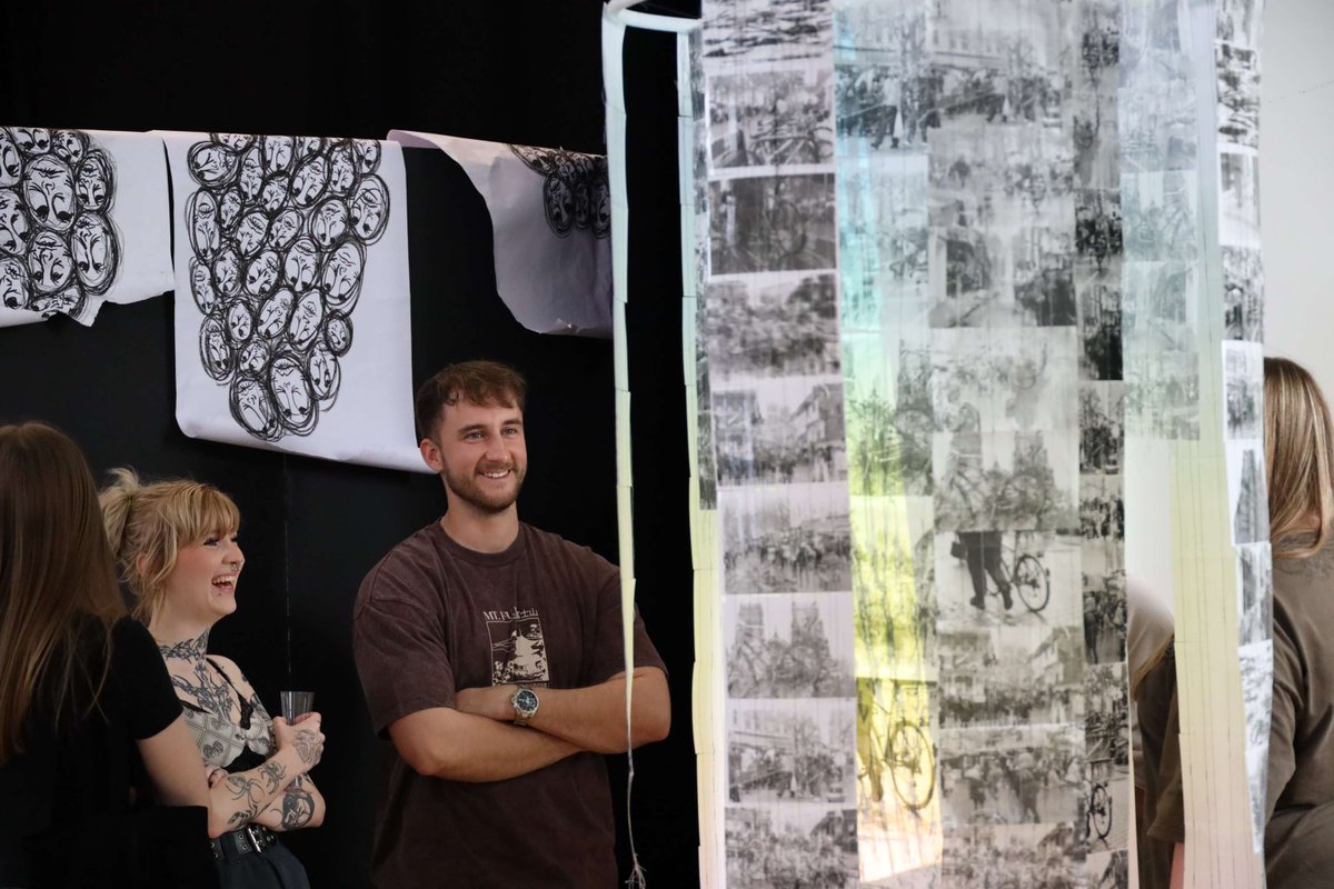 Great to see so many proud faces at the opening night of our Degree Art Show🎨The Exhibition is now open for the public to view every day till the 27th June (11am-3pm) at Selby Town Hall!