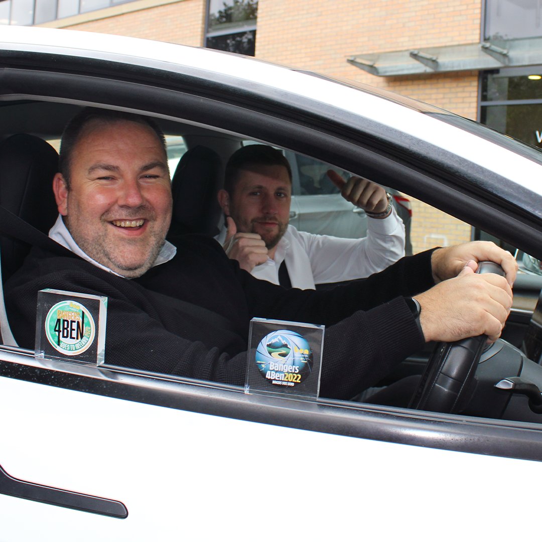DSGconnected's tweet photo. Guess who's back... Back again... 🎵

We're preparing for our third Bangers4Ben rally with a very familiar face...

Theo and Tom will be representing us as they rally through the Swiss Alps in October!

Get ready for silly outfits and how you can get involved!

#B4B2024 https://t.co/KEsI5nXkjj