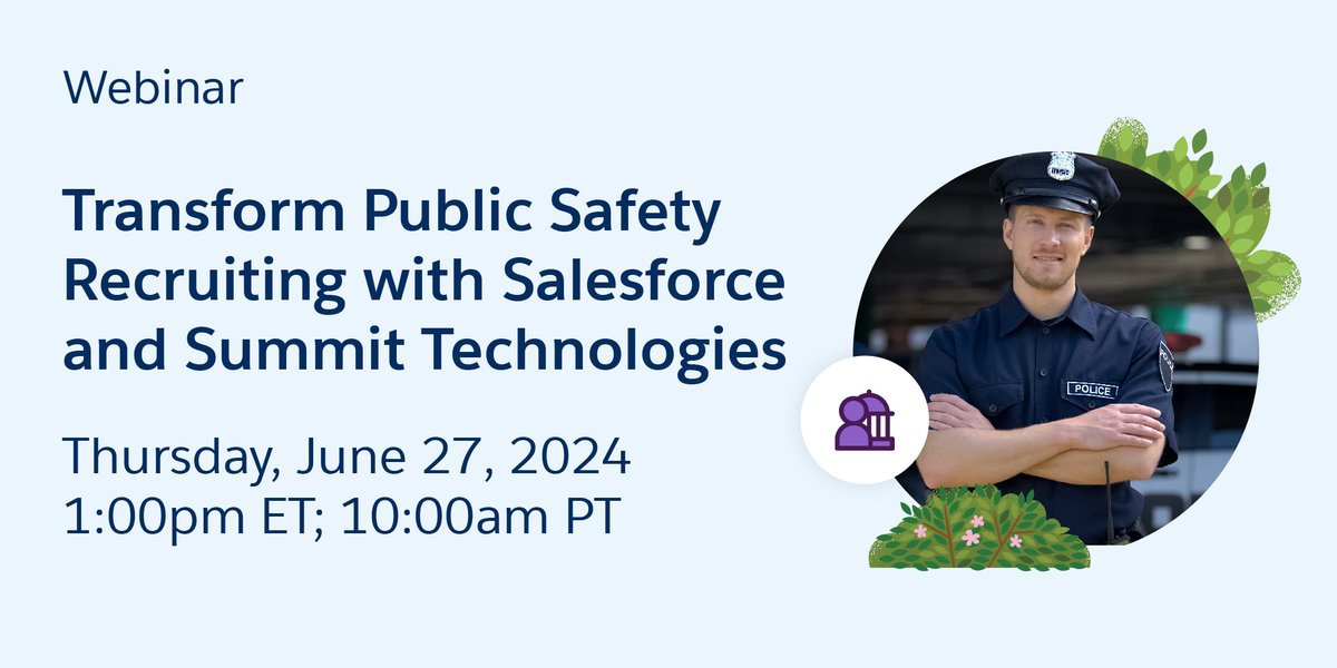 Carahsoft's tweet image. Join @salesforce on 6/27 for a webinar on @UtahCorrections&apos; #recruitmentprocess transformation. Learn how they achieved a 70% increase in efficiency by halving #recruitmenttimelines: carah.io/e9140dc