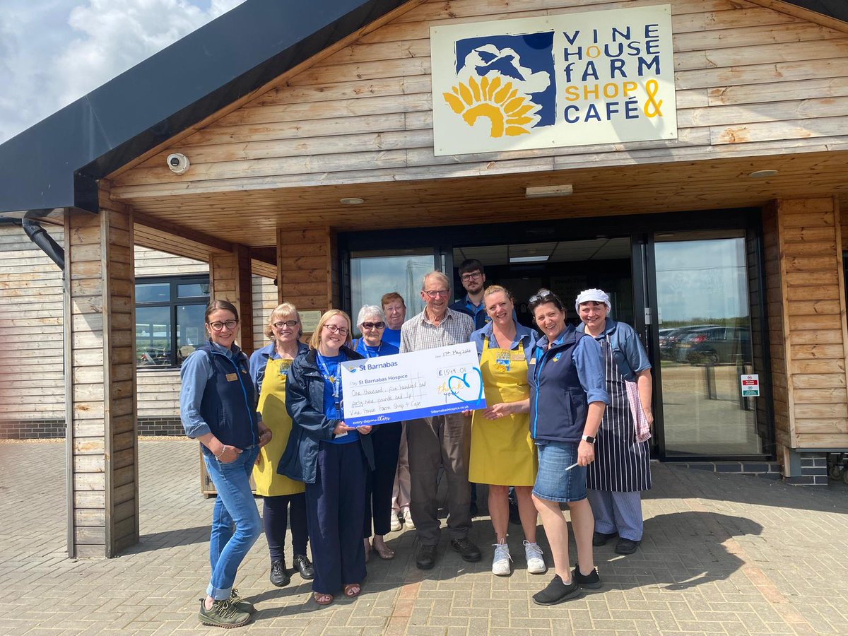 Were thrilled to present <a href="/Vinehousefarm/">Vine House Farm</a> with their grand total cheque for £1549 💙

In the past 12 months, they've organized raffles, Easter campaigns, staff parties, dress-down days, and more. Huge thanks to all staff and customers for their incredible generosity!