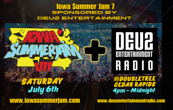 IowaSummerJam's tweet photo. Thank you to our new sponsor Deus Entertainment! Deus Ent. is a company that started right in Iowa City almost 30 years ago and is one of the top stations on iHeart Radio, runs Soul Town Magazine, and djs live events all throughout the country! Meet them at Iowa Summer Jam! https://t.co/E4KfwZODyE