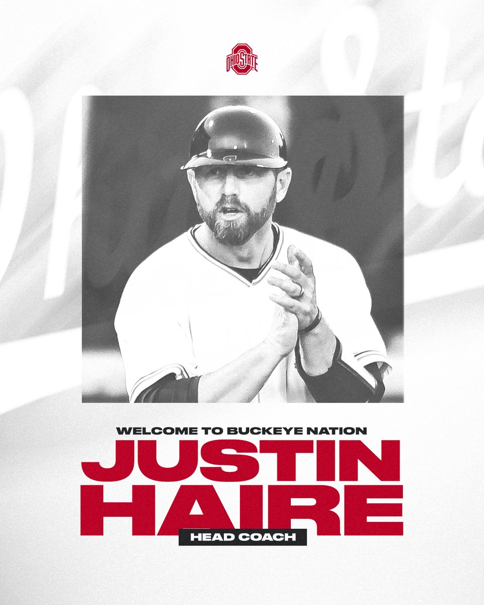 Ohio State Baseball (@ohiostatebase) on Twitter photo 𝗜𝗻𝘁𝗿𝗼𝗱𝘂𝗰𝗶𝗻𝗴 𝗼𝘂𝗿 𝗻𝗲𝘄 𝗹𝗲𝗮𝗱𝗲𝗿: 𝗝𝘂𝘀𝘁𝗶𝗻 𝗛𝗮𝗶𝗿𝗲!
Ohio born. Ohio raised. We're thrilled to welcome <a href="/JHaire03/">Justin Haire</a> and his family home to the Buckeye State!
📰: go.osu.edu/base-haire
#GoBucks 𝗜𝗻𝘁𝗿𝗼𝗱𝘂𝗰𝗶𝗻𝗴 𝗼𝘂𝗿 𝗻𝗲𝘄 𝗹𝗲𝗮𝗱𝗲𝗿: 𝗝𝘂𝘀𝘁𝗶𝗻 𝗛𝗮𝗶𝗿𝗲!
Ohio born. Ohio raised. We're thrilled to welcome <a href="/JHaire03/">Justin Haire</a> and his family home to the Buckeye State!
📰: go.osu.edu/base-haire
#GoBucks