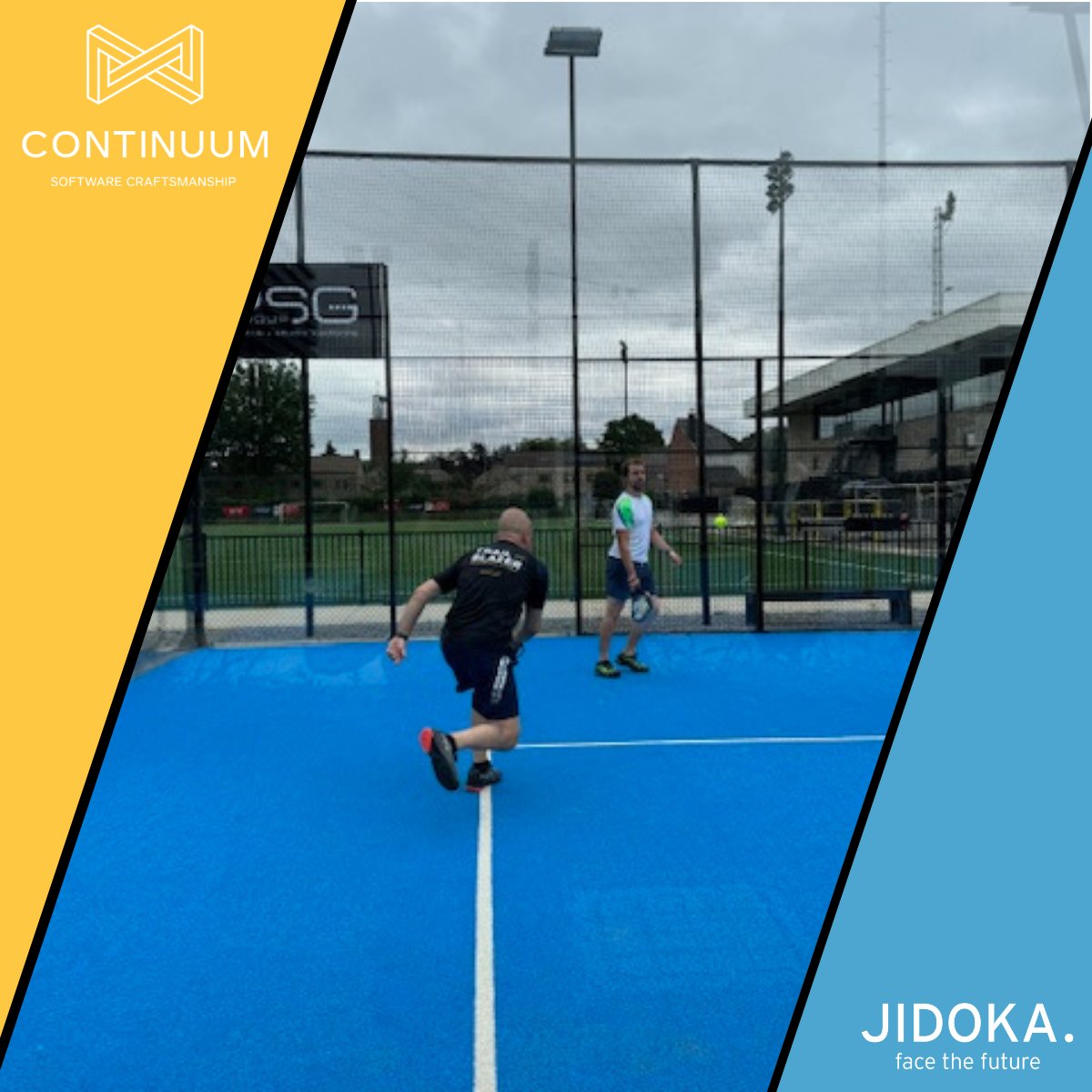 continuumbe's tweet image. 🎾 Last Friday, Continuum-Jidoka had a fantastic lunch break playing padel. 🏓 It was the perfect way to unwind and strengthen our team spirit. 🌟 💻💪 #TeamContinuumJidoka #ITConsultancy #Java #Frontend #Cloud #PadelFun #TeamBuilding