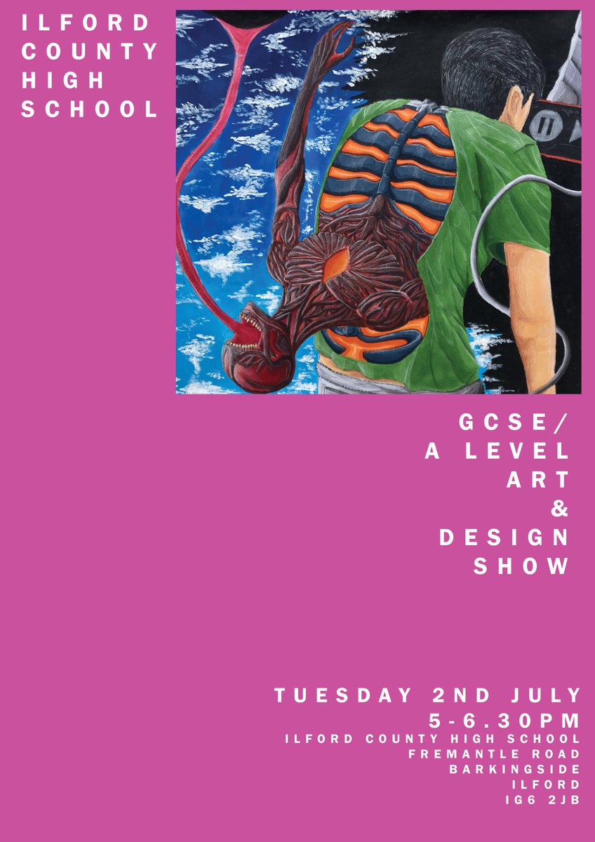 Come and see the ICHS GCSE &amp; A Level Art &amp; Design Exhibition!
Our students have produced a truly amazing body of work. Tuesday 2nd July 5-6.30pm
