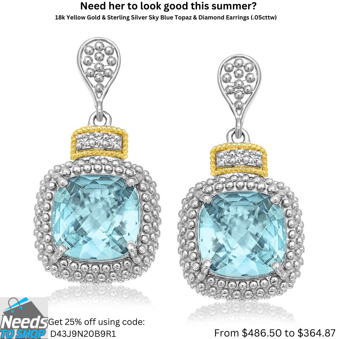 Need her to look good this summer? tinyurl.com/zn2mmr6e Get 25% off till June 30 using code: D43J9N20B9R1 #earrings #diamonds #bluediamonds #gold #yellowgold #jewelry #jewelrylover #dealoftheday #DealAlert #dealonline #onlinesale #dealonline #onlineshopping #onlinestore