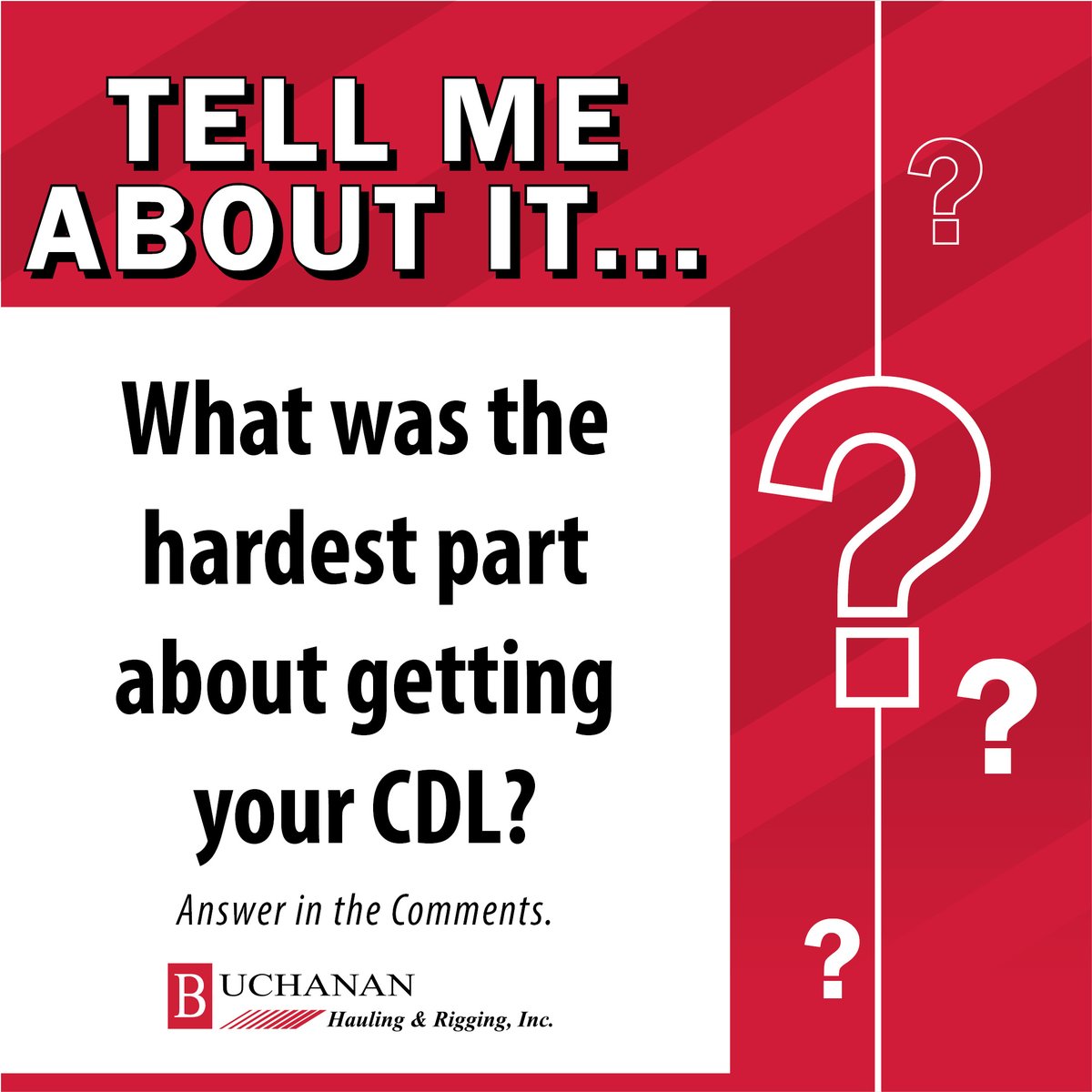 BuchananHauling's tweet image. What part of getting your CDL was the hardest? Maybe it was the long study, learning all 18 gears and when to use them, or simply the cost of it all; tell us about it.📝😅
#TruckersLife #Hauling #LogisticSolutions #FridayVibes #FridayFeeling #fridaymorning #TGIF