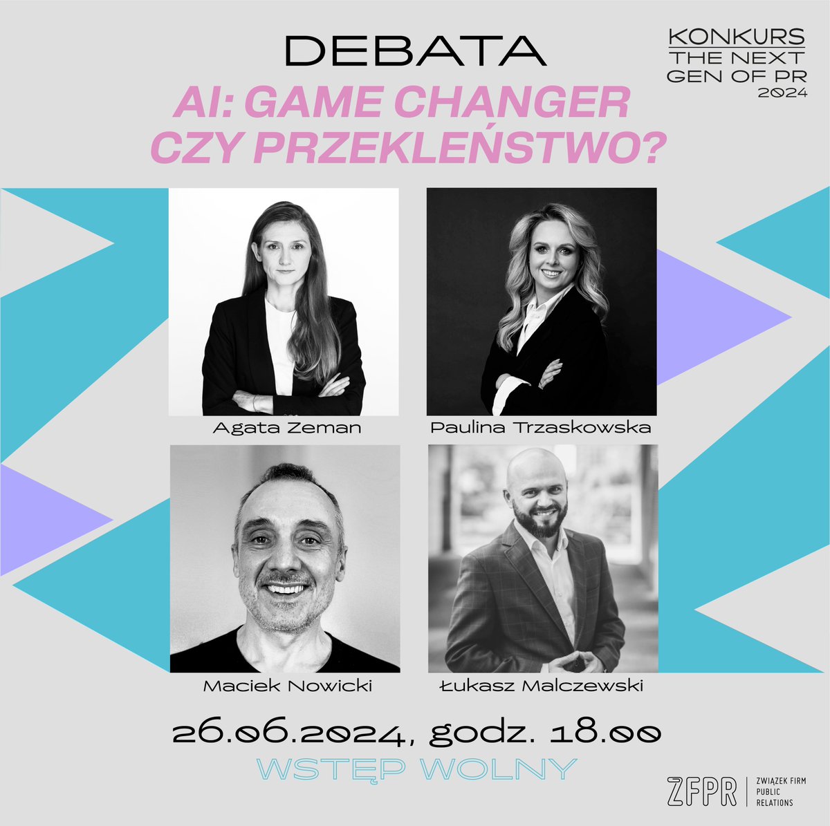 Zapraszamy na debatę: „AI – game changer czy przekleństwo?”

O AI będziecie mogli posłuchać podczas specjalnego wydarzenia w ramach rozdania nagród w konkursie The Next Gen of PR!

Data: 26.06, godz. 18:00
Miejsce: ZFPR, ul. Czerska 8/10

Rejestracja - tiny.pl/djb9z