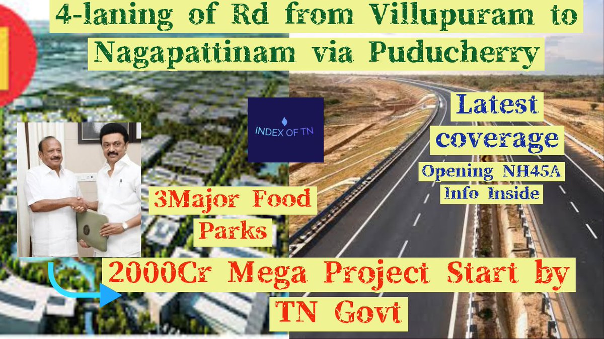 IndexofTN's tweet photo. Villupuram Nagapattinam NH45A VC Update &amp; Industrial Corridor Updates @periyakulam
@cinemascopetaml  @UpdatesTanjore   @TheVenks 
@Raittuvidu links 👇👇

https://t.co/TQuEVNjS8H https://t.co/4MqTHgZVHt