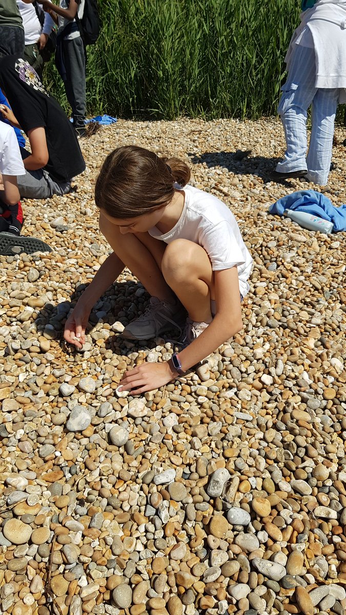 We loved hunting for pebbles and rose to the challenge of trying to find one, near the WWII pillbox, with a bullet hole in it!