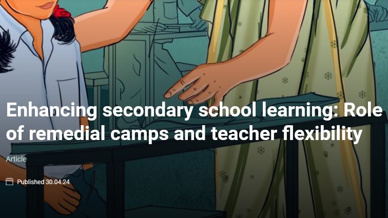 New Hindi summary of my paper with <a href="/sabrinbeg/">Sabrin Beg</a> <a href="/AnneFitz13/">Dr Anne Fitzpatrick</a> <a href="/jt_kerwin/">Jason Kerwin</a> <a href="/kwrahman/">Khandker Wahedur Rahman [Wahed]</a>. Thank you <a href="/I4I_Hindi/">I4I: Ideas for India - हिन्दी</a> !

An English summary: voxdev.org/topic/educatio…