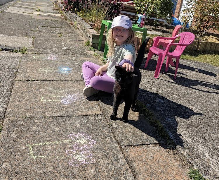 AinsdaleStJohns's tweet photo. Another example of children leading the way at ASJ…I in Y1 decided to hold a flower sale to raise money for school. She even created her own pavement advertisements. A budding entrepreneur! #Community #ASJWay https://t.co/f7nCEpV09I