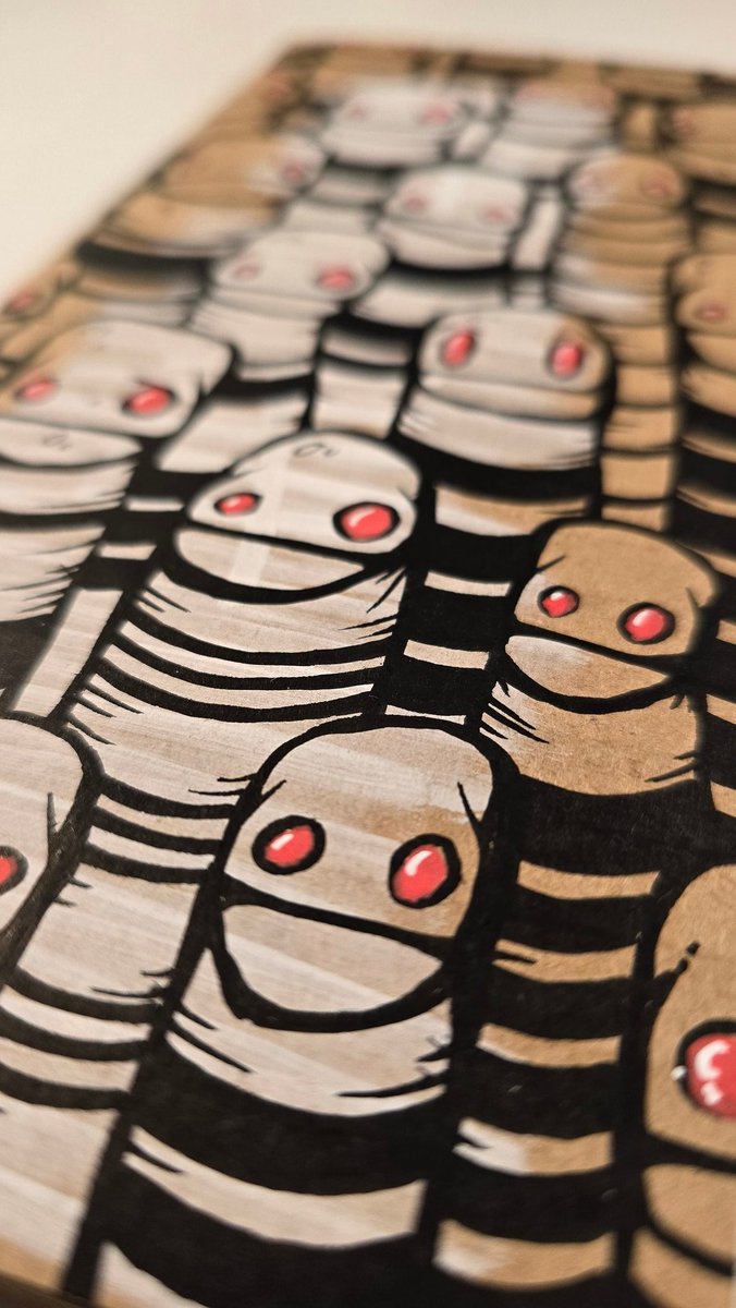 Korporate's tweet image. The return of the worm army. They're hatching plans. #posca #korpworm