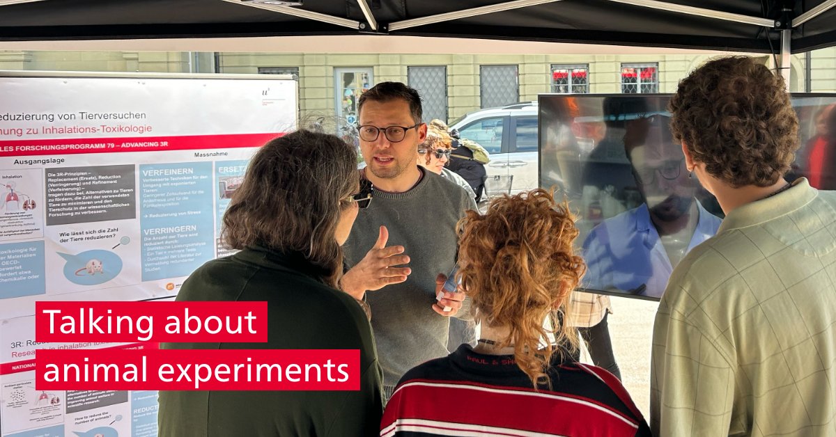 unibern's tweet photo. Researchers from #unibern engaged with the public and showed how they conduct responsible #research with animals. The projects serve the #health of humans and animals and also promote #animalwelfare: https://t.co/VvwceKWDZK.
#NIDEA @ForschungLeben @SwissSgv @SAVIR_2019 https://t.co/tWVkt1yZid