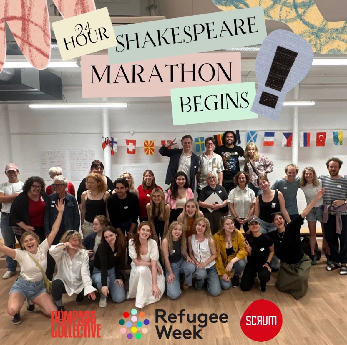 Compasscollect2's tweet image. “We will begin these rites,
As we do trust they’ll end, in true delight” - As You Like It
We have kicked off the Shakespeare Marathon across three rooms! Thank you everyone who turned up bright and early as we begin a 24 hours of Shakespeare 🙌🎭
gofundme.com/f/a-midsummer-…