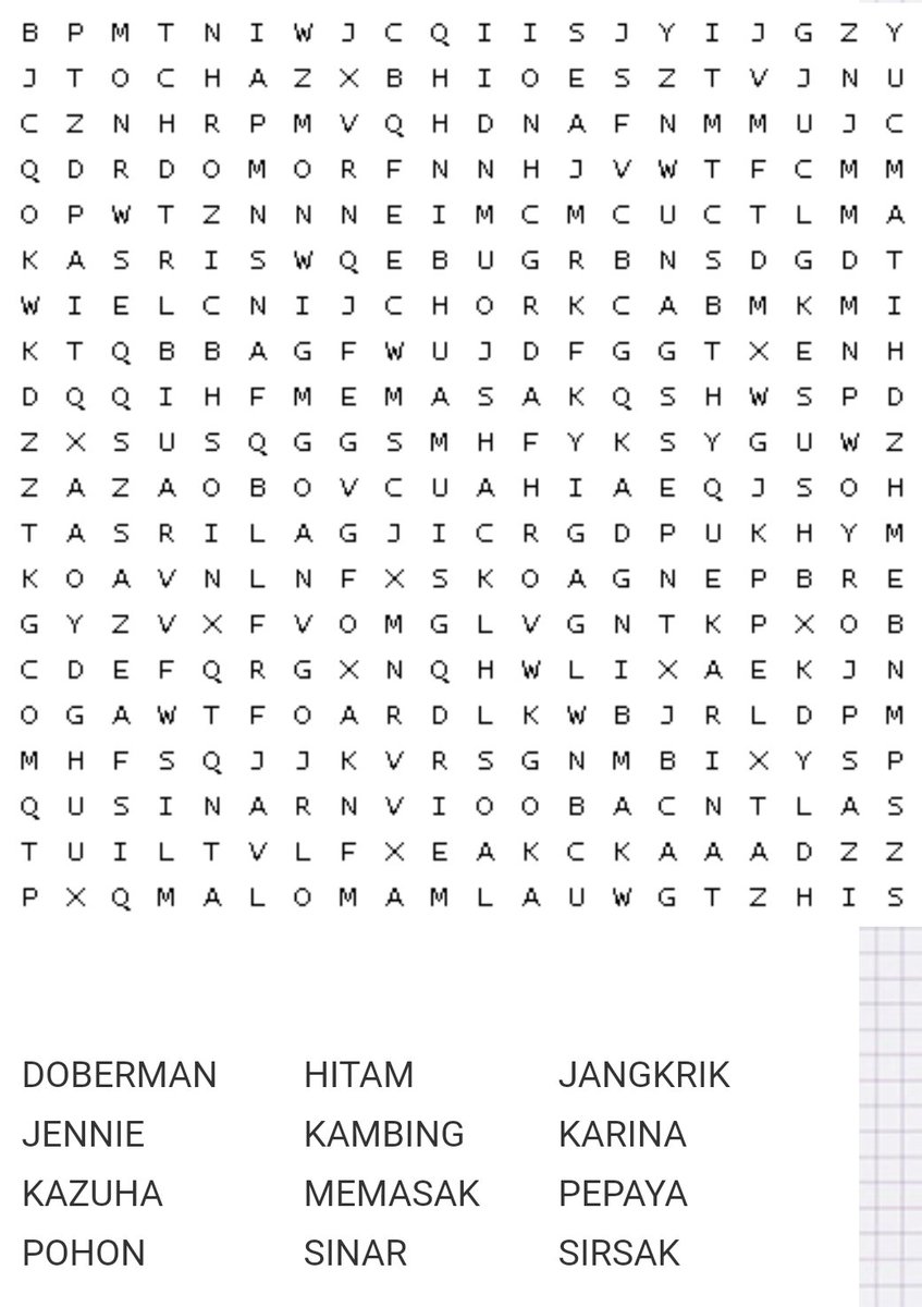 ͏
Untuk mengisi waktu kalian yang membosankan ntu, carilah kata-kata yang telah tersedia pada gambar dibawah ini. Kumpulkan paling lambat Sabtu, 22 Juni 2024 pukul 20:00 WIB. Kumpul rep di tweet ini dengan hastag #DBMBermain 💐 enjoyyyy
͏