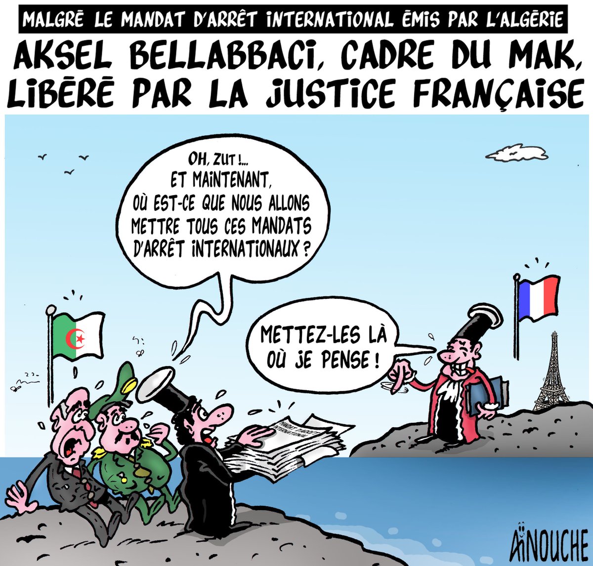 GhilasAinouche's tweet photo. Malgré le mandat d'arrêt international émis par l'Algérie
Aksel Bellabbaci, cadre du MAK, libéré par la justice française 
#Algerie #Algeria #France #Kabylie #Kabylia #MAK #Justice https://t.co/NL362FnRSo