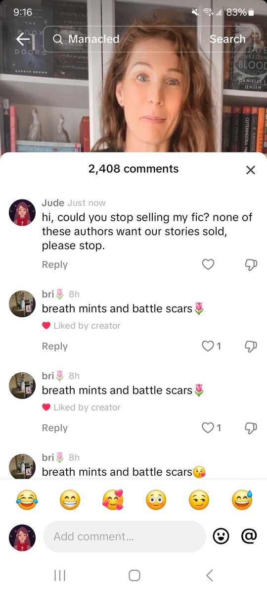 I cannot be any more clear about this, stop selling and/or buying fan fiction. I'm sure this comment will be deleted, but here I am again, begging yall to cut this out.