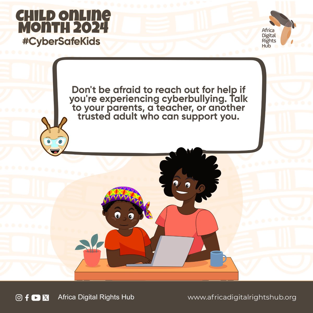 hub_adr's tweet image. Don't be afraid to reach out for help if you're experiencing cyberbullying. Talk to your parents, a teacher, or another trusted adult who can support you.

#ADRH #CyberSafeKids #Cyberbullying #Childonline