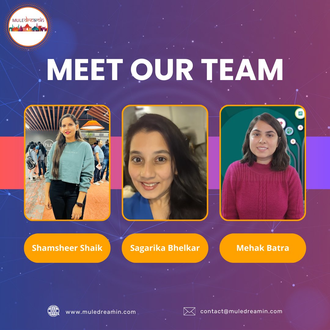 #Trailblazers #Muleys,

We are proud to introduce our team members who are working day &amp; night to make @MuleDreamin a great success and give you the best experience at our conference. 
⚡ Meet Our Team Members ⚡

#Muledreamin24 #muledreamin #teamwork #meetourteam