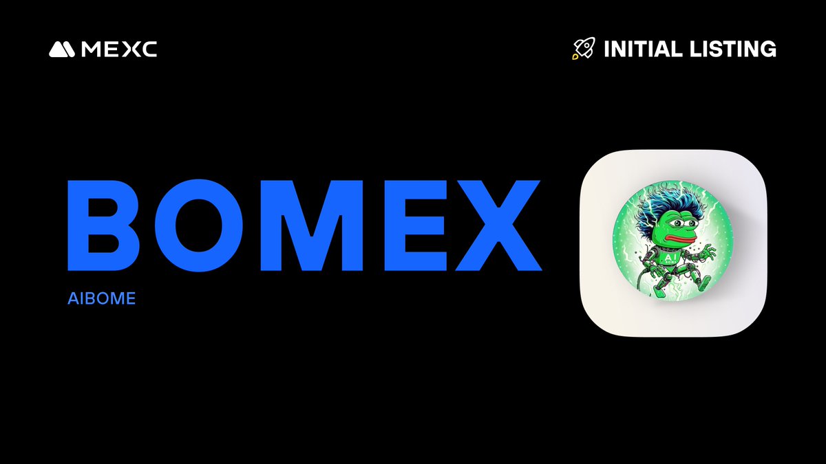 We're thrilled to announce that the <a href="/AI_BOME/">AIBOME</a> Kickstarter has concluded and $BOMEX will be listed on #MEXC! 

🔹Deposit: Opened 
🔹BOMEX/USDT Trading: 2024-06-21 15:00 (UTC)

Details: mexc.com/support/articl…