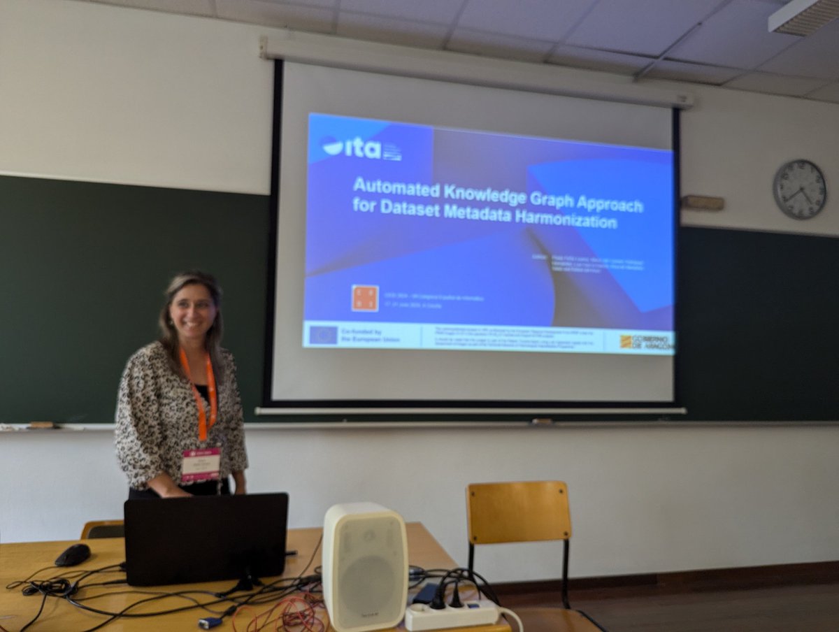 Rafael del Hoyo (@neuralconcept) on Twitter photo Mi compañera <a href="/paula_penia/">Paula Peña</a> Presenta la investigación en grados de conocimientos, para turismo y harmonización de datos #rita <a href="/ITA_tecnologia/">Instituto Tecnológico de Aragón</a> #cedi2024 #sepln24 Mi compañera <a href="/paula_penia/">Paula Peña</a> Presenta la investigación en grados de conocimientos, para turismo y harmonización de datos #rita <a href="/ITA_tecnologia/">Instituto Tecnológico de Aragón</a> #cedi2024 #sepln24