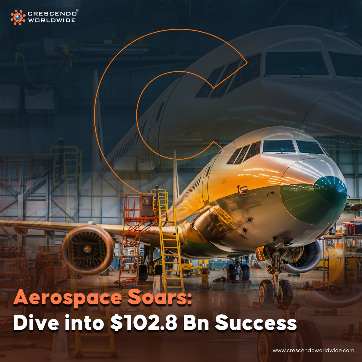 Dive into the soaring success of #Aerospace exports, now reaching an astounding $102.8 Bn! Want an insider's look at the market leaders for these exports and the intricate #manufacturing #supplychain? Look no further!
Crescendo Worldwide invites you to unlock exclusive insights