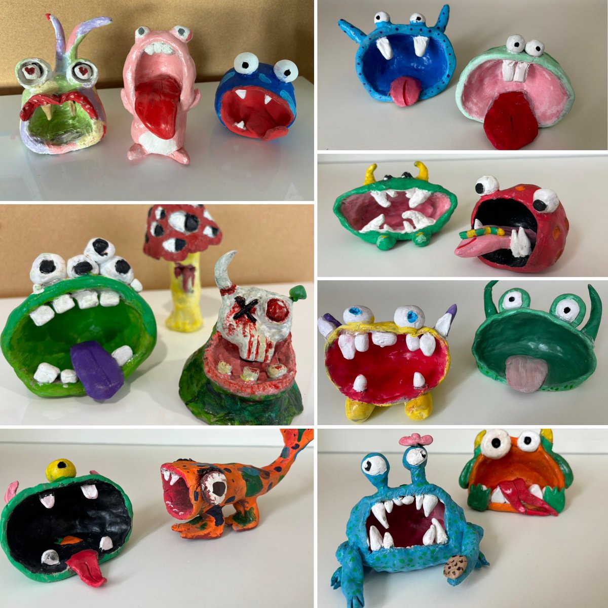S1 have been busy creating their clay monster pinch pot designs inspired by James De Rosso. How cool are these? Well done S1!! 🤩🌟 <a href="/wlwinchburgh_ac/">Winchburgh Academy</a> <a href="/wlsinclair_ac/">Sinclair Academy</a>  #creativity #ceramics #pinchpots