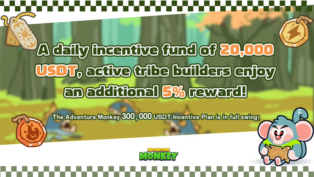 GinanceMonkey's tweet photo. 💥 The $300,000 USDT Incentive Plan is NOW LIVE!
#AdventureMonkey #GameFi #Web3 #AI #Incentiveplan https://t.co/1U7toRTtGE