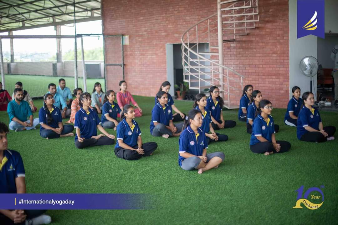 NInspiria's tweet photo. Celebrating International Yoga Day at Inspiria! 🧘‍♂️🌟 Check out these glimpses of our vibrant community coming together for a day of peace, mindfulness, and wellness. 
.
.
. 
#InternationalYogaDay #InspiriaKnowledgeCampus #MindBodySoul #nss https://t.co/DfHZ2Aik7t