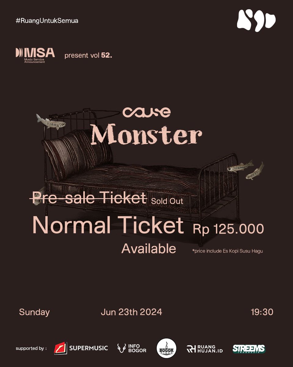 Dear semua, untuk pembelian tiket pre-sale sudah ditutup ya, masih tersedia untuk normal tiketnya, silahkan dipesan.☺️

Link pemesanan tiket: docs.google.com/forms/d/e/1FAI…