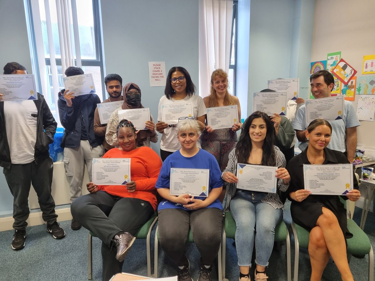 Congratulations to this lovely group on completing week 1 of the NEL NHS Employability Programme. We wish you all the best with your placements. #nhs #employability
