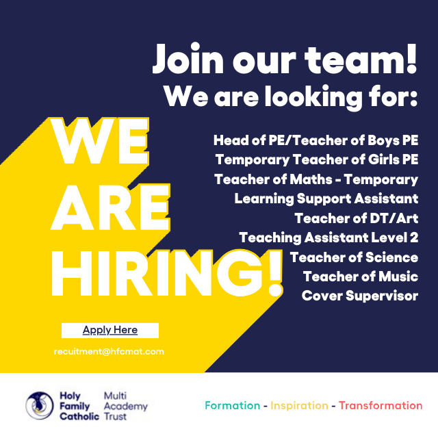 HFCMAT's tweet photo. Check out our current job opportunities on our website!   https://t.co/H2VNcqi7E4 #HFCMAT #jobopportunities #education https://t.co/5xI0pHL0Xu