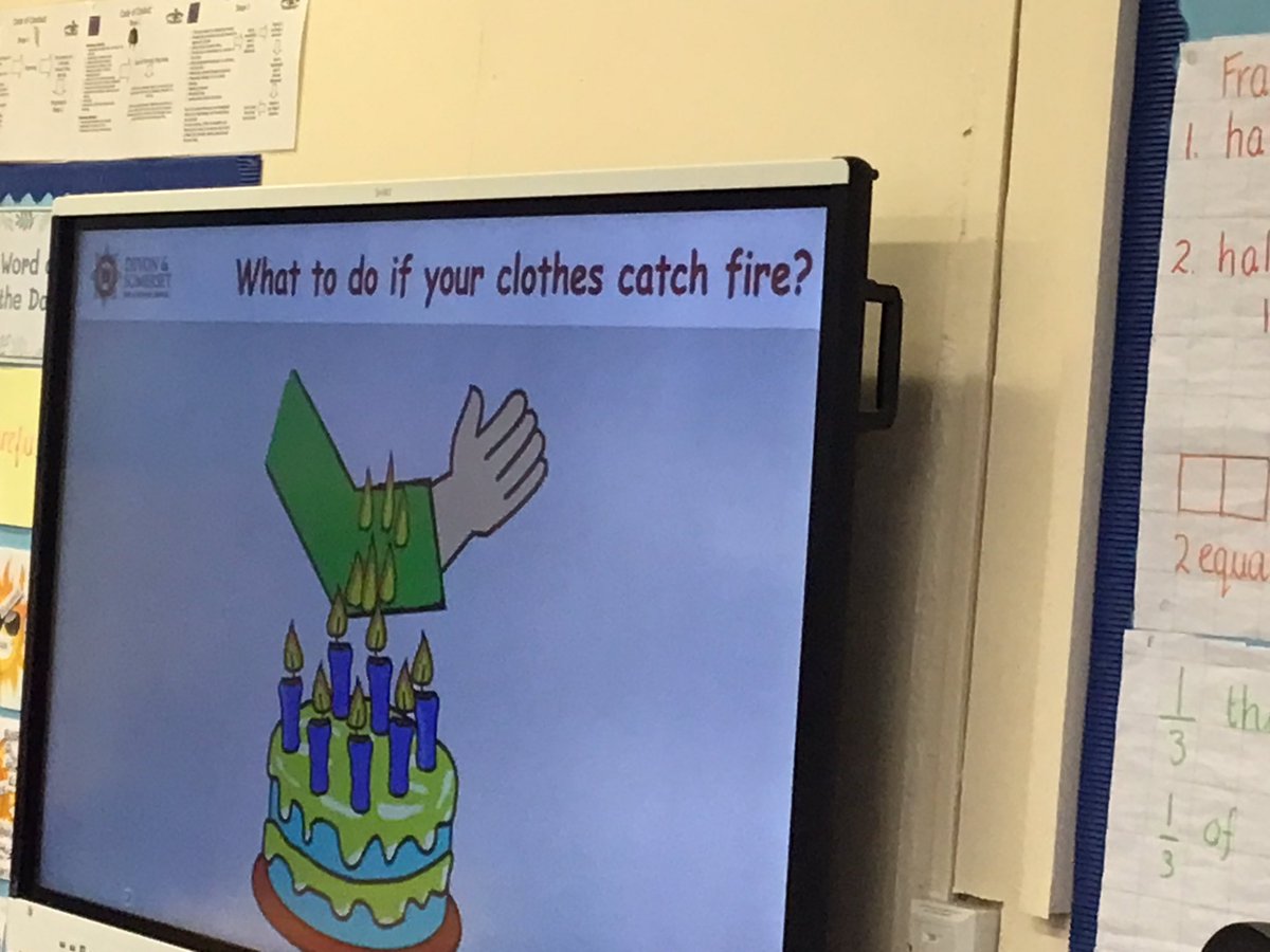 StanHedgehog's tweet photo. What on earth is happening in Year 2?!? Well, Simon, our visitor from the Fire service is explaining what to do if your clothes caught fire STOP, DROP, ROLL. He also suggested the children asked their parents to check the batteries in their smoke alarms- who remembered? https://t.co/R9z7FuBgyh